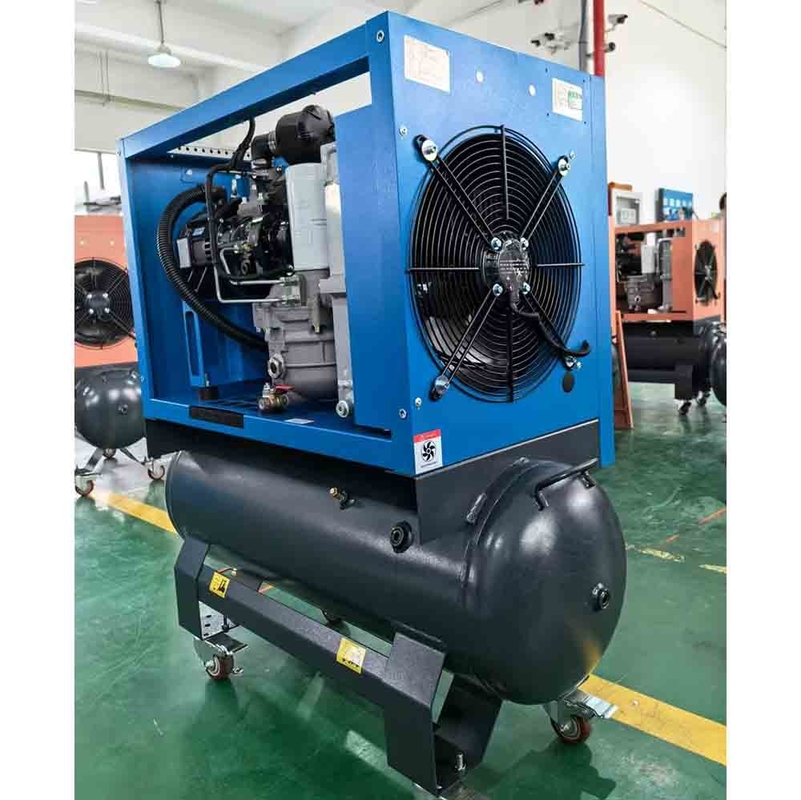 मिनी लघु औद्योगिक कंप्रेसर 2.2kw 3.7kw 4.5kw 5.5kw 7.5kw 9kw टैंक के साथ एकल चरण पेंच हवा कंप्रेसर