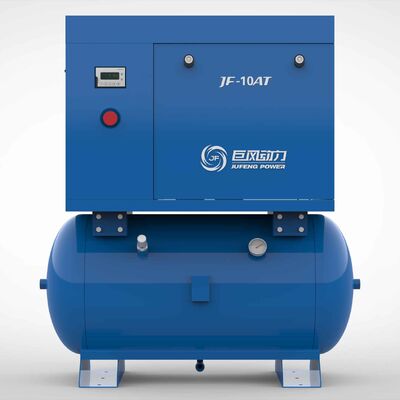जुफेंग 10HP 7.5kW सिंगल-फ़ेज़ स्थायी चुंबक स्क्रू एयर कंप्रेसर